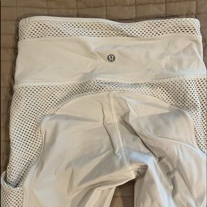 Lululemon double walled white leggings!